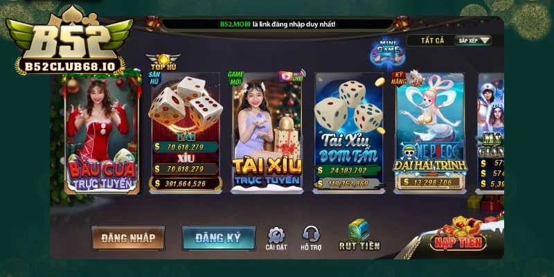 Sòng bài B52 Club quy tụ kho game phong phú chơi thỏa thích